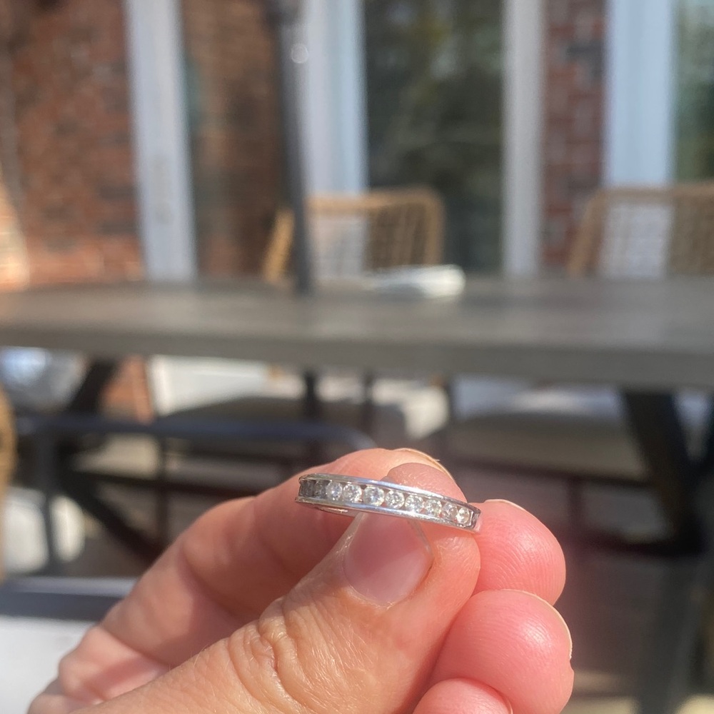Forever Bride 10 KT white gold 1/2 CTTW diamond Channel Set diamond Ring ๐ - Picture 4 of 13